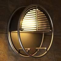 Round Wire exterior wall light with LED
