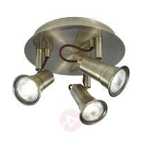 Round EROS ceiling spotlight, 3-light