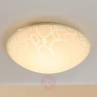 Round glass ceiling light Mirna with LEDs