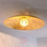 Round PADELLA ceiling light, gold leaf, 56