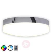 Round Paris LED ceiling lamp with remote control
