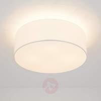 round gala led ceiling light white textile shade