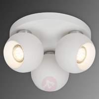 Round 3-bulb LED circ ceiling spotlight White Ball