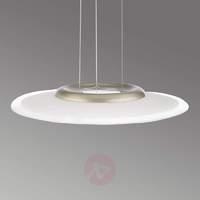 Round Equila LED glass and metal pendant light