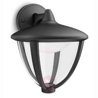 Robin LED outdoor wall light in black
