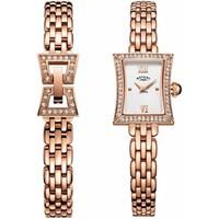 ROTARY Ladies Rose PVD Gold Bracelet Set