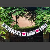 Romantic Vintage BRIDE TO BE with Hearts Wedding Bridal Shower Banner Party Decor