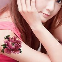 Roses Peonies Arm Waterproof Flower Arm Temporary Tattoos Stickers Non Toxic Glitter