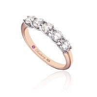 Roseberry Orchid 18ct rose gold 2.00 carat diamond five stone eternity ring