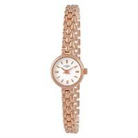 rotary ladies round dial gold plated bracelet watch