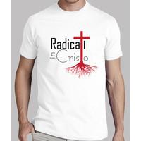 rooted in christ t-shirt white man