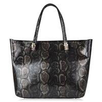 roberto cavalli reptile effect shopper tote bag