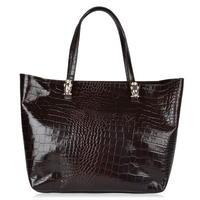 roberto cavalli textured shopper tote bag