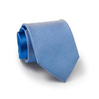 Royal Blue Micro Check Contrast Knot Silk Tie - Savile Row