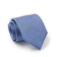 Royal Blue White Diamond Silk Tie - Savile Row