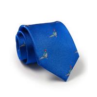 Royal Blue Pheasant Silk Tie - Savile Row
