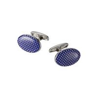 royal blue polka dot cufflinks savile row
