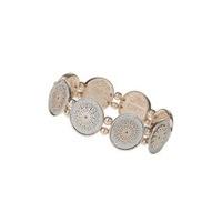 Rose Gold Glitter Disc Bracelet