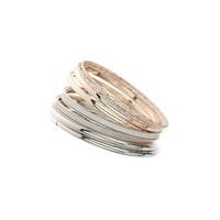 Rose Gold Glitter & Silver Luxe Stacking Bangles