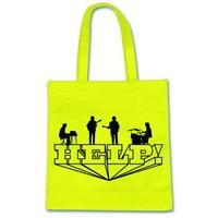 Rock Off - The Beatles Sac Shopping Eco Help Jaune