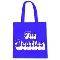 Rock Off - The Beatles Sac Shopping Eco 70\'s Logo Bleu
