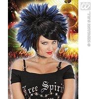 rock princess blackblue wig for hair accessory fancy dress