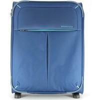 roncato 414003 trolley 20cm luggage blue womens soft suitcase in blue