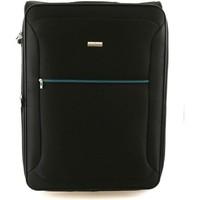 roncato 421401 trolley big luggage black mens soft suitcase in black