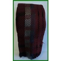 Rosemary Atkinson - maroon, black, beige, green, blue woven - Tie