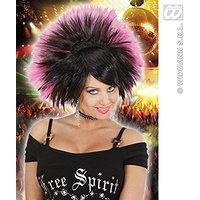 Rock Princess - Black/pink Wig For Hair Accessory Fancy Dress