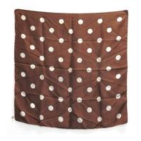 roy thirkell vintage mocha brown and off white polka dot silk scarf wi ...