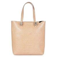 roberto cavalli mock croc tote bag