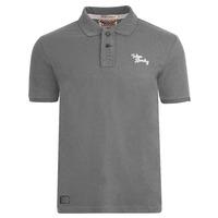 rochester polo shirt in mid grey marl tokyo laundry