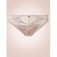Rosie for Autograph Silk & Lace Printed Brazilian Knickers