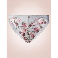 Rosie for Autograph Silk & Lace Printed High Leg Knickers