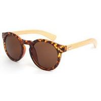 round bamboo sunglasses tortoise shell