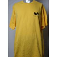 Robbie Williams Take The Crown Tour - XL Bright Yellow 2013 UK t-shirt T-SHIRT