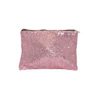 Rose Pink Sequin Clutch Bag