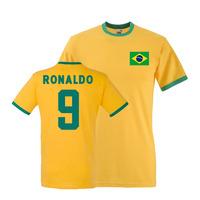 ronaldo brazil ringer tee yellow