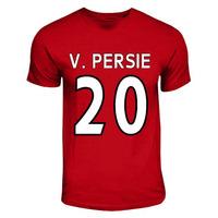 robin van persie manchester united hero t shirt red