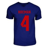 ronald koeman barcelona hero t shirt navy