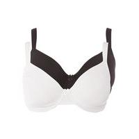 Rosie Black White T-Shirt Bra, Black/White