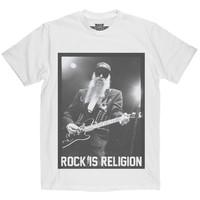 rock is religion billy gibbons t shirt