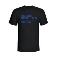 ronaldinho queretaro squad t shirt black kids