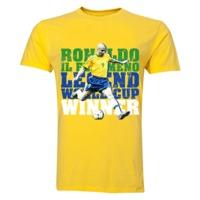 ronaldo brazil legend t shirt yellow