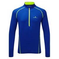 Ronhill Thermal 200 Long Sleeve 1/4 Zip - Mens - Cobalt/Fluo Yellow