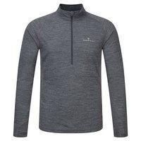 Ronhill Merino 200 1/2 Zip - Mens - Grey Marl/Maroon