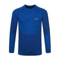 Ronhill Advance Space-Dye Long Sleeve Tee - Mens - Cobalt/Black Marl