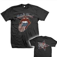 Rolling Stones Tour of America 78 Mens Blk T Shirt: Large