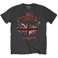 Rolling Stones Union Jack US Map Mens Charcoal TS: Small